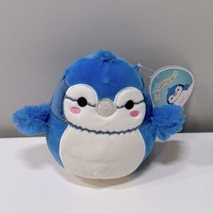 Brand New 5” Babs Squishmallow Blue and White Bird Plush